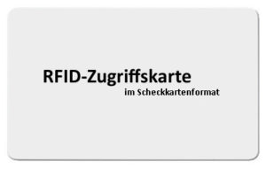 RFID - Zugangskarte im Scheckkartenformat, zum Eins- und Ausschalten der Alarmanlage